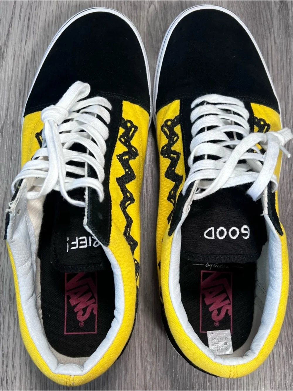 Vans x Peanuts Old Skool Charlie Brown Limited Edition Shoes Mens 13 Good Grief - Picture 7 of 9